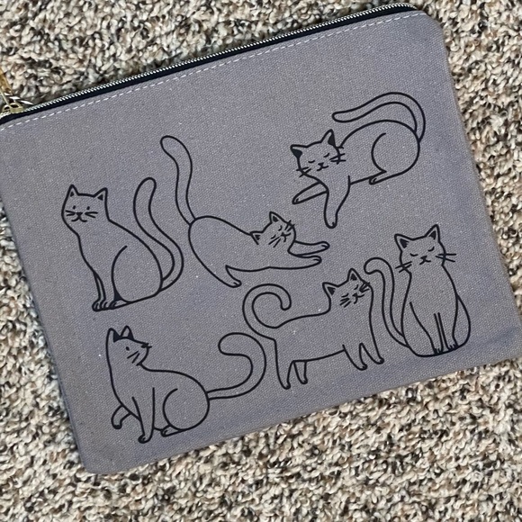 Custom Cat Canvas Zipper Pouch Bag - Picture 5 of 5